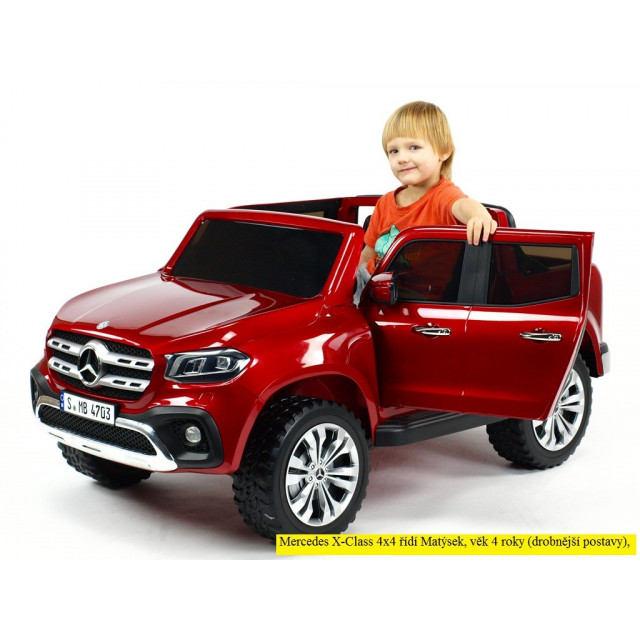 Mercedes – Benz X-Class 4x4, 2-miestný pick up s 2.4G DO, plynulým rozjazdom,USB, čalunením, EVA kolesami, modrá metalíza