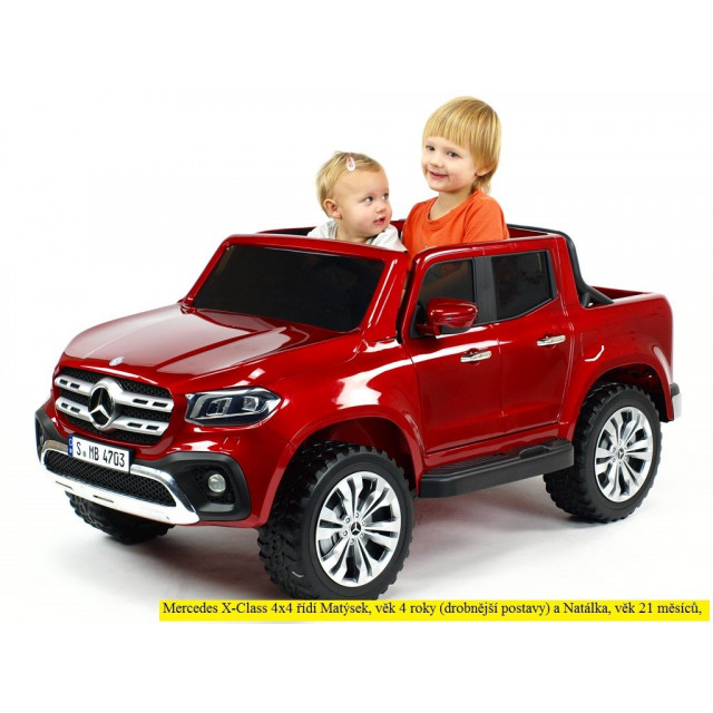 Mercedes – Benz X-Class 4x4, 2-miestný pick up s 2.4G DO, plynulým rozjazdom,USB, čalunením, EVA kolesami, modrá metalíza