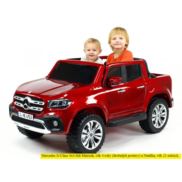 Mercedes – Benz X-Class 4x4, 2-miestný pick up s 2.4G DO, plynulým rozjazdom,USB, čalunením, EVA kolesami, modrá metalíza
