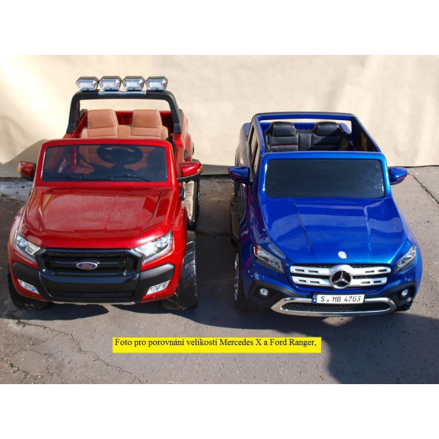 Mercedes – Benz X-Class 4x4, 2-miestný pick up s 2.4G DO, plynulým rozjazdom,USB, čalunením, EVA kolesami, modrá metalíza