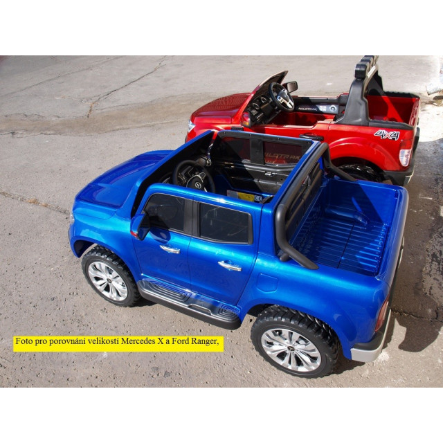 Mercedes – Benz X-Class 4x4, 2-miestný pick up s 2.4G DO, plynulým rozjazdom,USB, čalunením, EVA kolesami, modrá metalíza