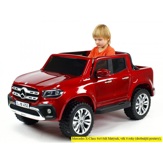Mercedes – Benz X-Class 4x4, 2-miestný pick up s 2.4G DO, plynulým rozjazdom,USB, čalunením, EVA kolesami, modrá metalíza
