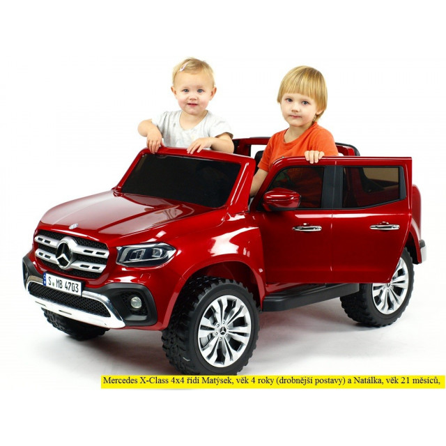 Mercedes – Benz X-Class 4x4, 2-miestný pick up s 2.4G DO, plynulým rozjazdom,USB, čalunením, EVA kolesami, modrá metalíza