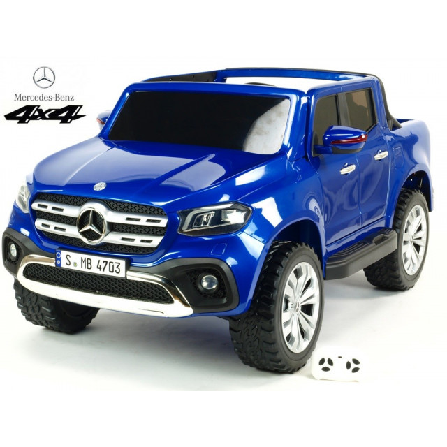 Mercedes – Benz X-Class 4x4, 2-miestný pick up s 2.4G DO, plynulým rozjazdom,USB, čalunením, EVA kolesami, modrá metalíza