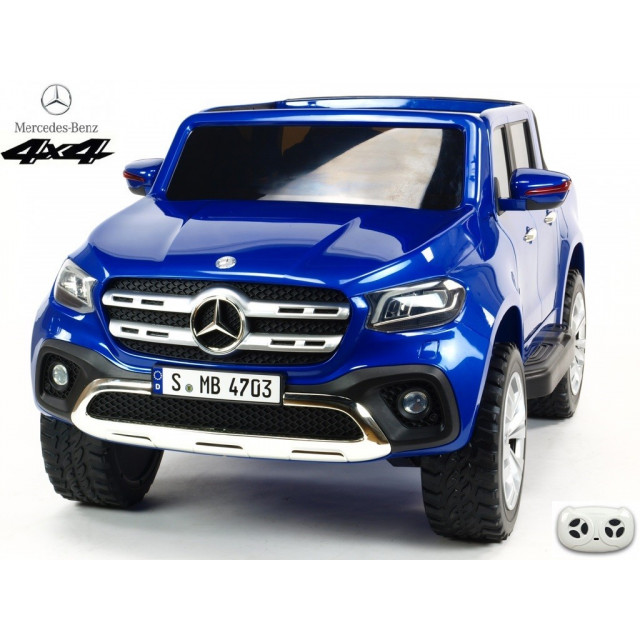 Mercedes – Benz X-Class 4x4, 2-miestný pick up s 2.4G DO, plynulým rozjazdom,USB, čalunením, EVA kolesami, modrá metalíza