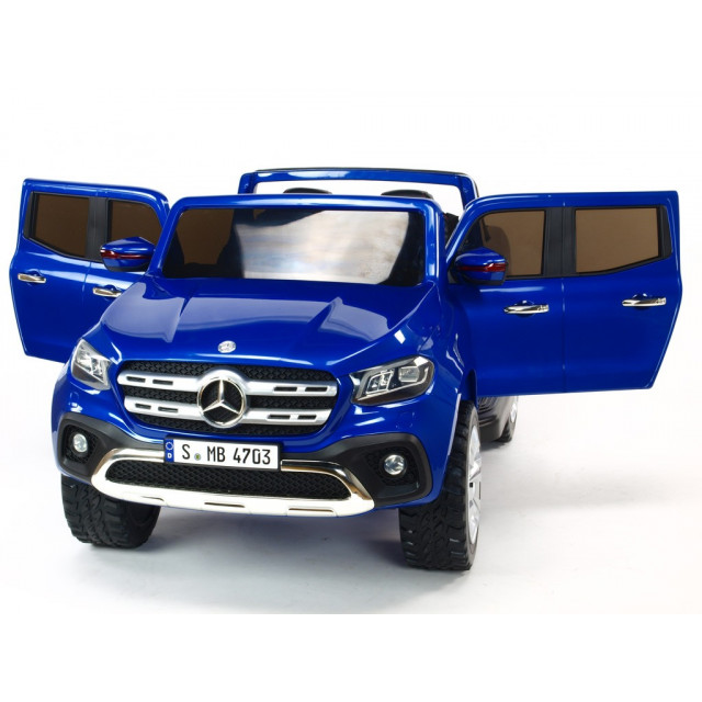 Mercedes – Benz X-Class 4x4, 2-miestný pick up s 2.4G DO, plynulým rozjazdom,USB, čalunením, EVA kolesami, modrá metalíza