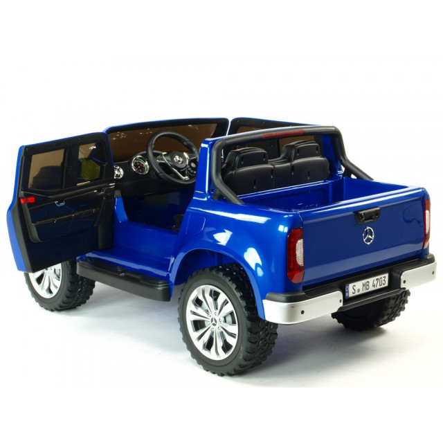Mercedes – Benz X-Class 4x4, 2-miestný pick up s 2.4G DO, plynulým rozjazdom,USB, čalunením, EVA kolesami, modrá metalíza