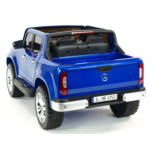 Mercedes – Benz X-Class 4x4, 2-miestný pick up s 2.4G DO, plynulým rozjazdom,USB, čalunením, EVA kolesami, modrá metalíza