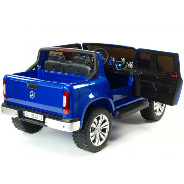 Mercedes – Benz X-Class 4x4, 2-miestný pick up s 2.4G DO, plynulým rozjazdom,USB, čalunením, EVA kolesami, modrá metalíza