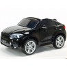 BMW X6 s 2,4G bluetooth DO, EVA kolesami, otváracími dverami,12V, čalunenou vyšívanou sedačkou, lakované čiernou farbou
