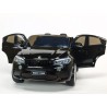 BMW X6 s 2,4G bluetooth DO, EVA kolesami, otváracími dverami,12V, čalunenou vyšívanou sedačkou, lakované čiernou farbou