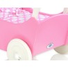 Drevený kočík pre bábiky ECO TOYS - ružový