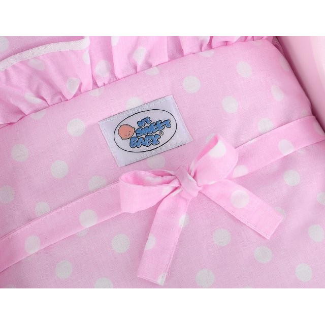 Drevený kočík pre bábiky ECO TOYS - ružový