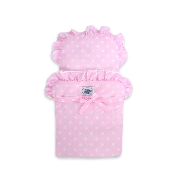 Drevený kočík pre bábiky ECO TOYS - ružový