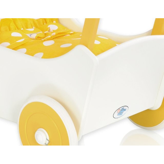 Drevený kočík pre bábiky ECO TOYS - ružový