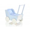 Drevený kočík pre bábiky ECO TOYS - ružový