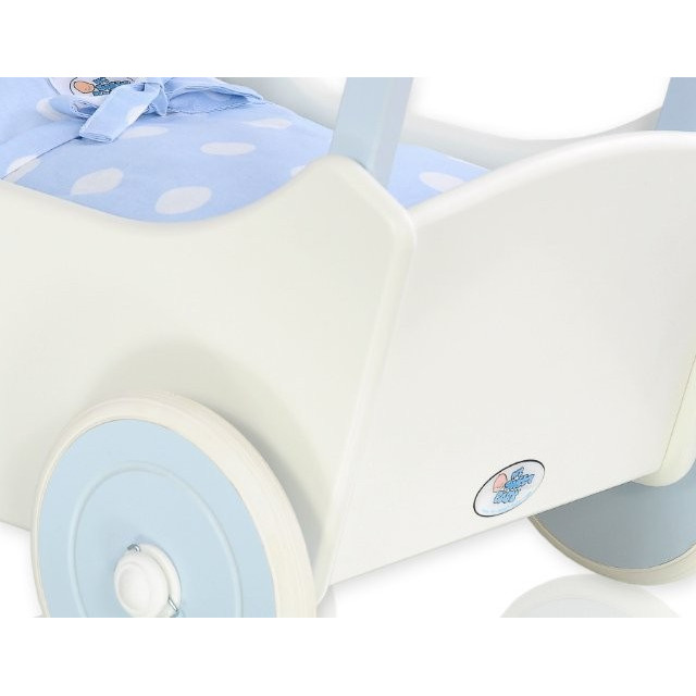 Drevený kočík pre bábiky ECO TOYS - ružový
