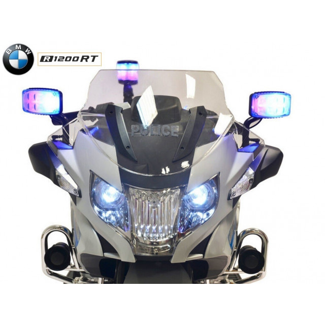 Cestná závodná motorka, 12 V, 2x motor, EVA kolesá, voltmeter, USB, TF, Mp3, LED osvetlenie