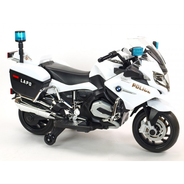 Cestná závodná motorka, 12 V, 2x motor, EVA kolesá, voltmeter, USB, TF, Mp3, LED osvetlenie