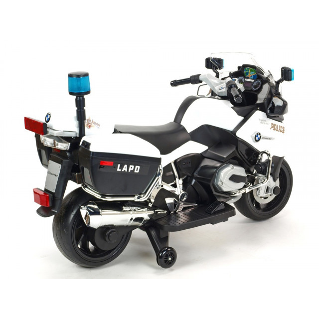 Cestná závodná motorka, 12 V, 2x motor, EVA kolesá, voltmeter, USB, TF, Mp3, LED osvetlenie