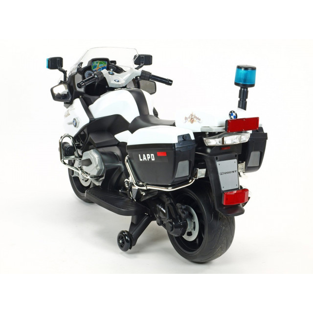 Cestná závodná motorka, 12 V, 2x motor, EVA kolesá, voltmeter, USB, TF, Mp3, LED osvetlenie