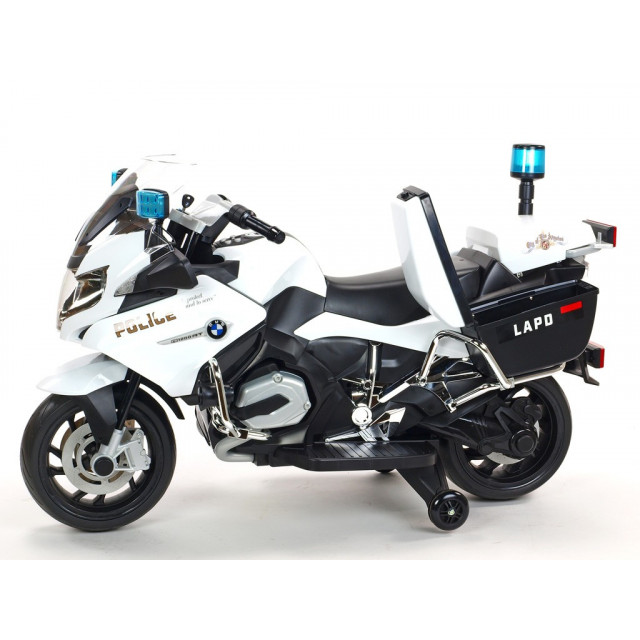 Cestná závodná motorka, 12 V, 2x motor, EVA kolesá, voltmeter, USB, TF, Mp3, LED osvetlenie