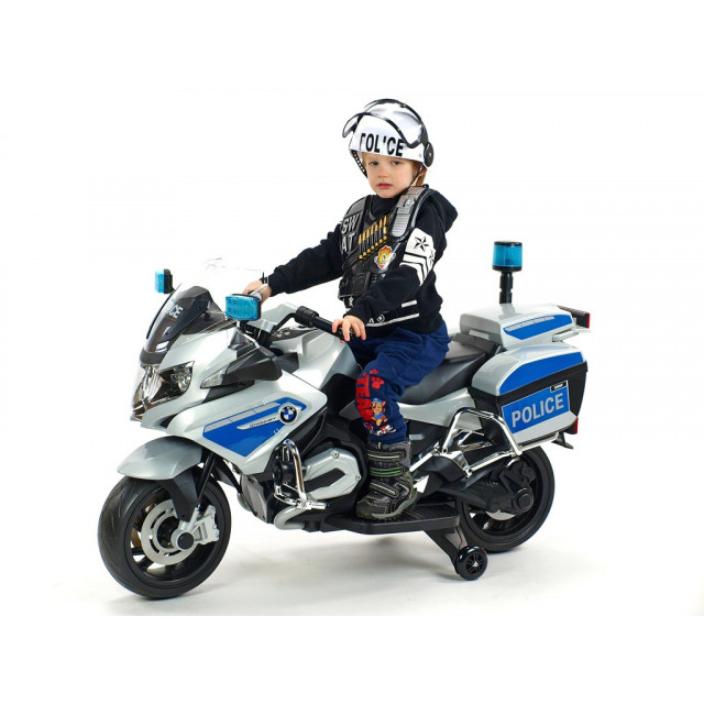 Cestná závodná motorka, 12 V, 2x motor, EVA kolesá, voltmeter, USB, TF, Mp3, LED osvetlenie