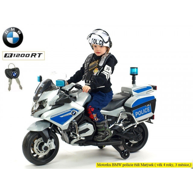 Cestná závodná motorka, 12 V, 2x motor, EVA kolesá, voltmeter, USB, TF, Mp3, LED osvetlenie