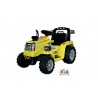 Traktor 12V s 2,4G  DO, s mohutnými kolesami a konštrukciou, svetelnými LED efekty, 2xnáhon, žltý