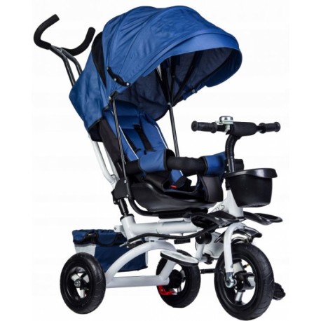Detská trojkolka Lux s vodiacou tyči - modrá