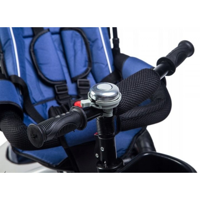 Detská trojkolka Lux s vodiacou tyči - modrá