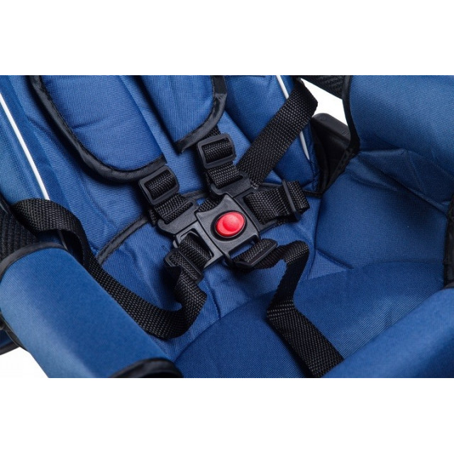 Detská trojkolka Lux s vodiacou tyči - modrá