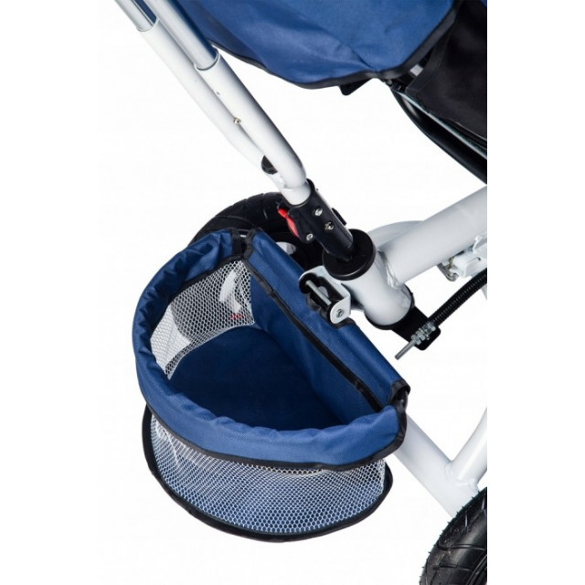 Detská trojkolka Lux s vodiacou tyči - modrá