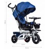 Detská trojkolka Lux s vodiacou tyči - modrá