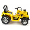 Traktor 12V s 2,4G  DO, s mohutnými kolesami a konštrukciou, svetelnými LED efekty, 2xnáhon, žltý