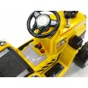 Traktor 12V s 2,4G  DO, s mohutnými kolesami a konštrukciou, svetelnými LED efekty, 2xnáhon, žltý