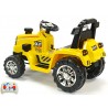 Traktor 12V s 2,4G  DO, s mohutnými kolesami a konštrukciou, svetelnými LED efekty, 2xnáhon, žltý