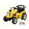 Traktor 12V s 2,4G  DO, s mohutnými kolesami a konštrukciou, svetelnými LED efekty, 2xnáhon, žltý