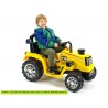 Traktor 12V s 2,4G  DO, s mohutnými kolesami a konštrukciou, svetelnými LED efekty, 2xnáhon, žltý