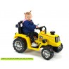 Traktor 12V s 2,4G  DO, s mohutnými kolesami a konštrukciou, svetelnými LED efekty, 2xnáhon, žltý