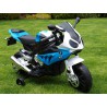 BMW S1000 RR, licencia, bike 12V, stojan alebo pomocne koliečka, modrá