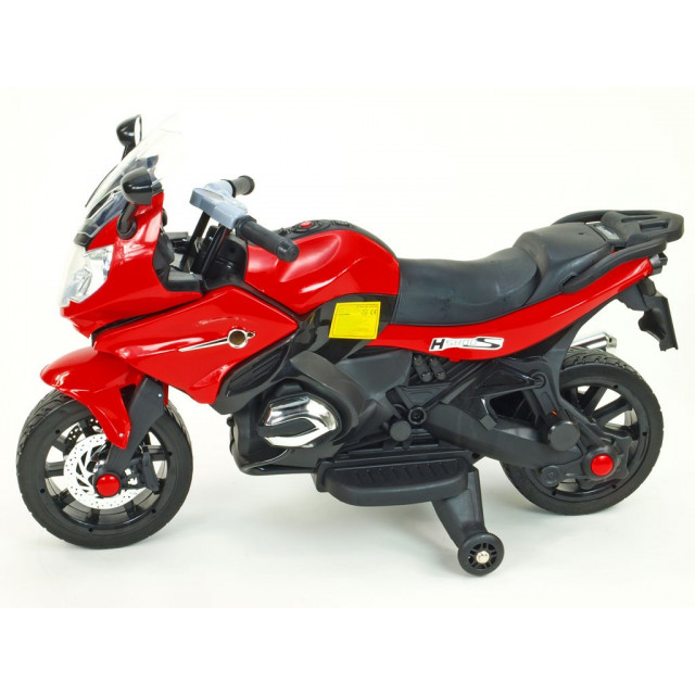 Cestná závodná motorka, 12 V, 2x motor, EVA kolesá, voltmeter, USB, TF, Mp3, LED osvetlenie