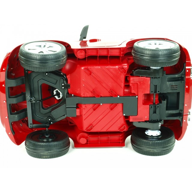 BMW X6 s 2,4G bluetooth DO, EVA kolesami, otváracími dverami,12V, čalunenou vyšívanou sedačkou, lakované čiernou farbou