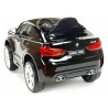 BMW X6 s 2,4G bluetooth DO, EVA kolesami, otváracími dverami,12V, čalunenou vyšívanou sedačkou, lakované čiernou farbou