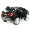 BMW X6 s 2,4G bluetooth DO, EVA kolesami, otváracími dverami,12V, čalunenou vyšívanou sedačkou, lakované čiernou farbou