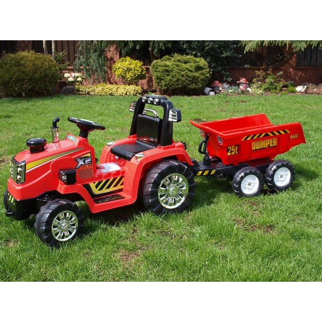 Vlečka za traktor Dumper maxi veľká, výklopná, 4 kolesová, dĺžka 87cm, Made in France