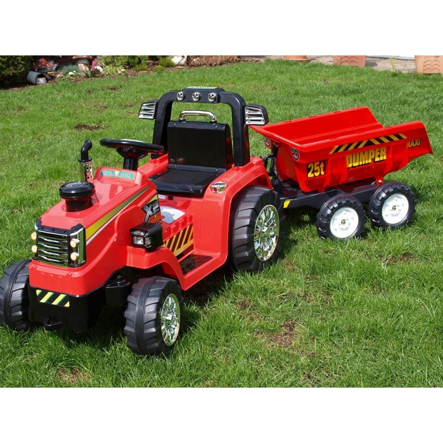 Vlečka za traktor Dumper maxi veľká, výklopná, 4 kolesová, dĺžka 87cm, Made in France