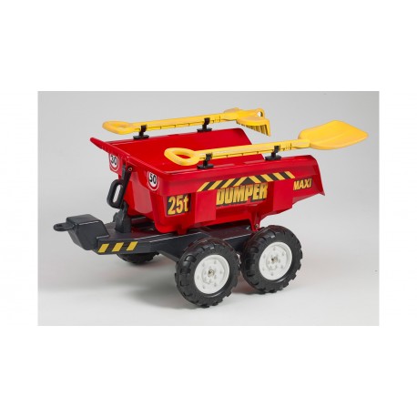 Vlečka za traktor Dumper maxi veľká, výklopná, 4 kolesová, dĺžka 87cm, Made in France