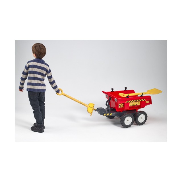 Vlečka za traktor Dumper maxi veľká, výklopná, 4 kolesová, dĺžka 87cm, Made in France