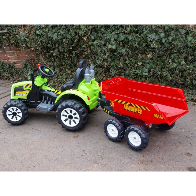 Vlečka za traktor Dumper maxi veľká, výklopná, 4 kolesová, dĺžka 87cm, Made in France